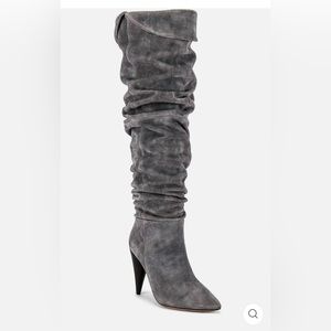 IRO Groove over the knee Boots in Grey